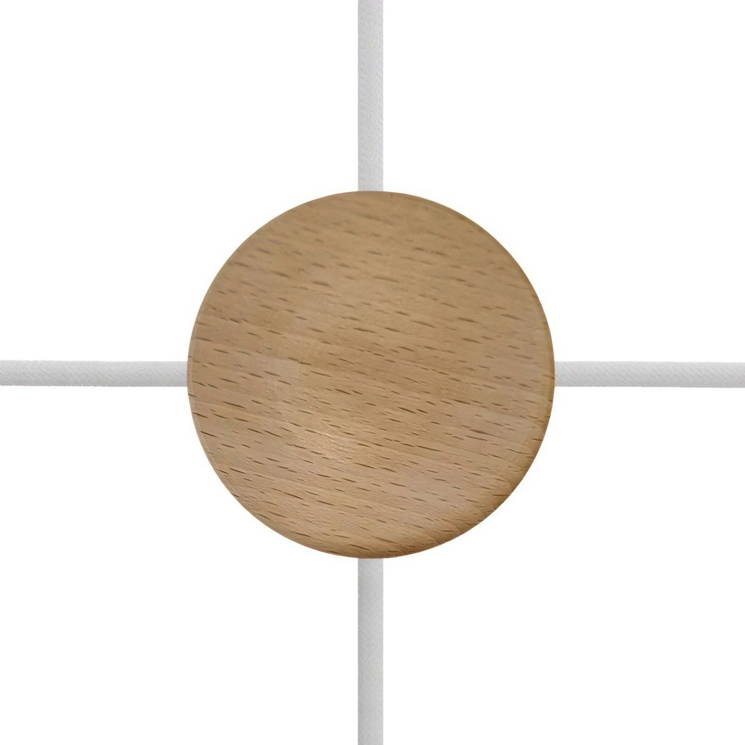 Kit Mini rosetón cilíndrico de madera con 4 agujeros laterales