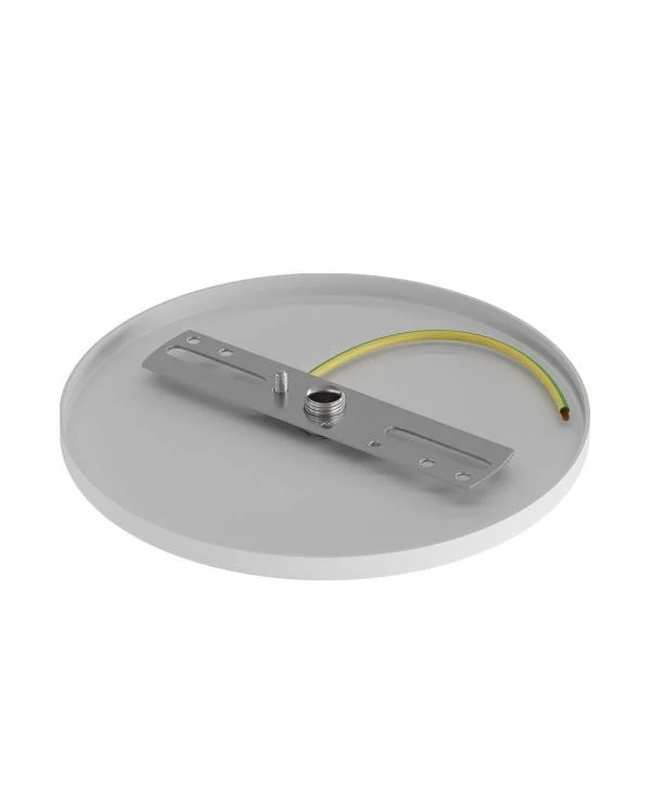 Rosetón para empotrar en pared con 1 agujero central