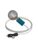 Snake Eiva Elegant. Lámpara de exterior portátil con cable textil de 5 m, portalámparas IP65 resistente al agua y enchufe