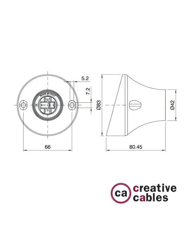 Portalámparas para pared o techo