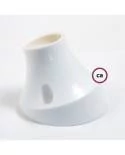Portalámparas de pared o techo 45 ° E27 en termoplástico