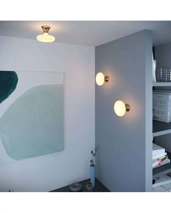 Portalámparas metálico para pared o techo