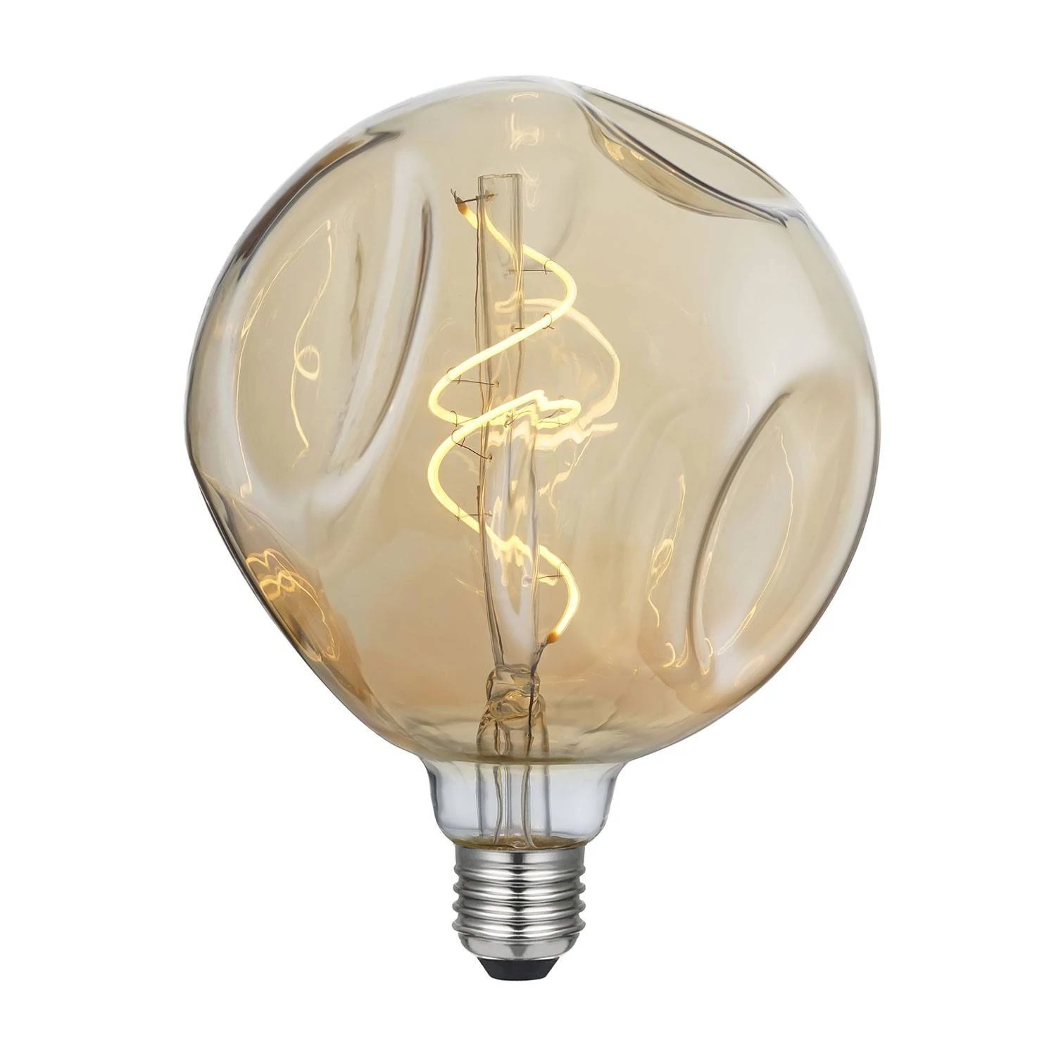 Bombilla LED Globo G140 Bumped Dorada Filamento Espiral