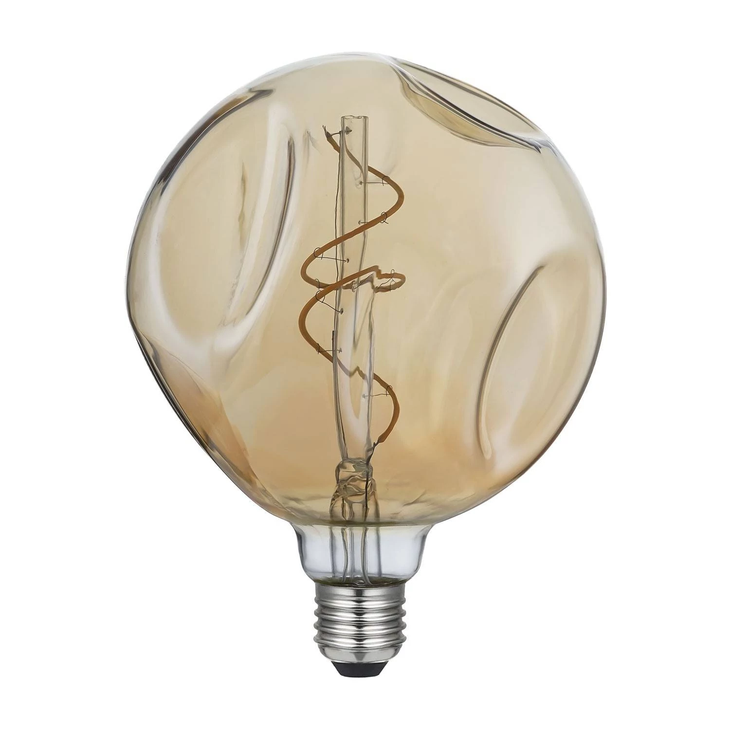 Bombilla LED Globo G140 Bumped Dorada Filamento Espiral
