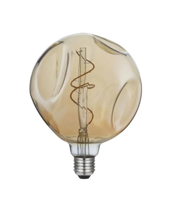 Bombilla LED Globo G140 Bumped Dorada Filamento Espiral