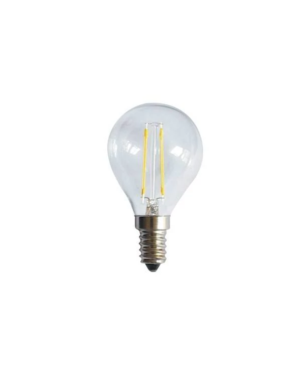 Bombilla de filamento led esfera Clear 6.5W E14 2700K