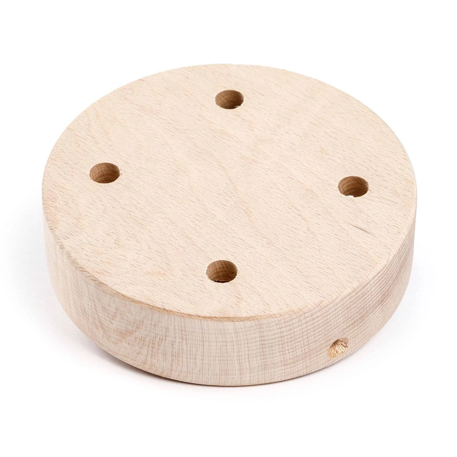 Kit rosetón cilíndrico de madera con 4 agujerosi