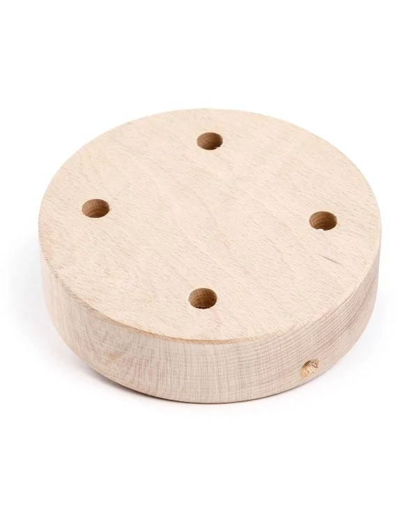 Kit rosetón cilíndrico de madera con 4 agujerosi