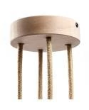 Kit rosetón cilíndrico de madera 4 agujeros