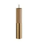 Tub-E14, tubo en madera y metal para foco con portalámparas de doble rosca E14
