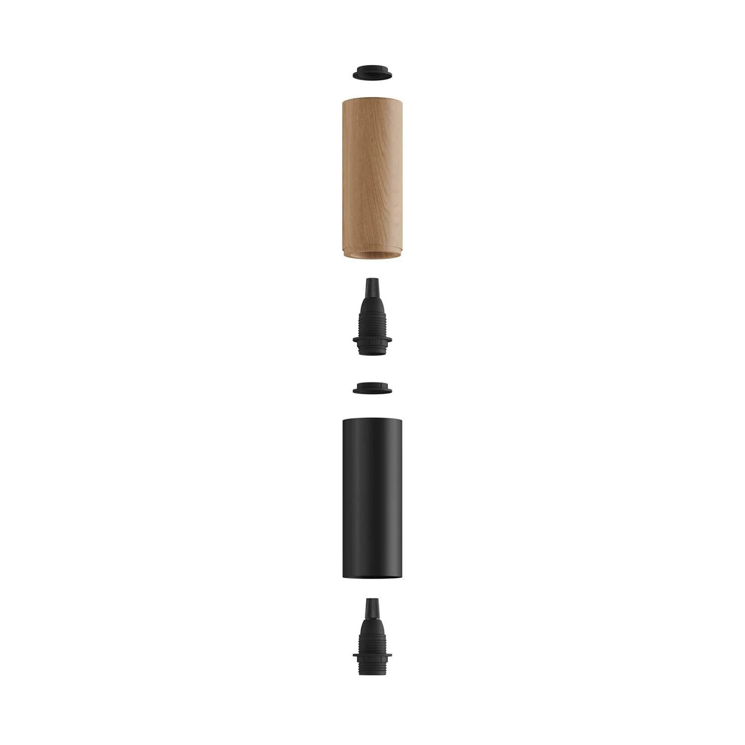 Pantalla en madera y metal Tub E15