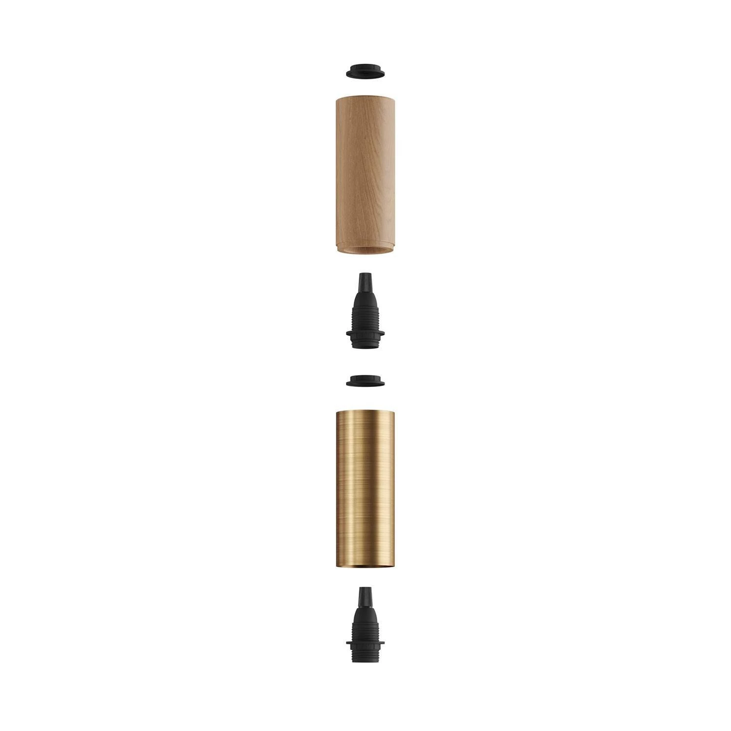 Pantalla en madera y metal Tub E15