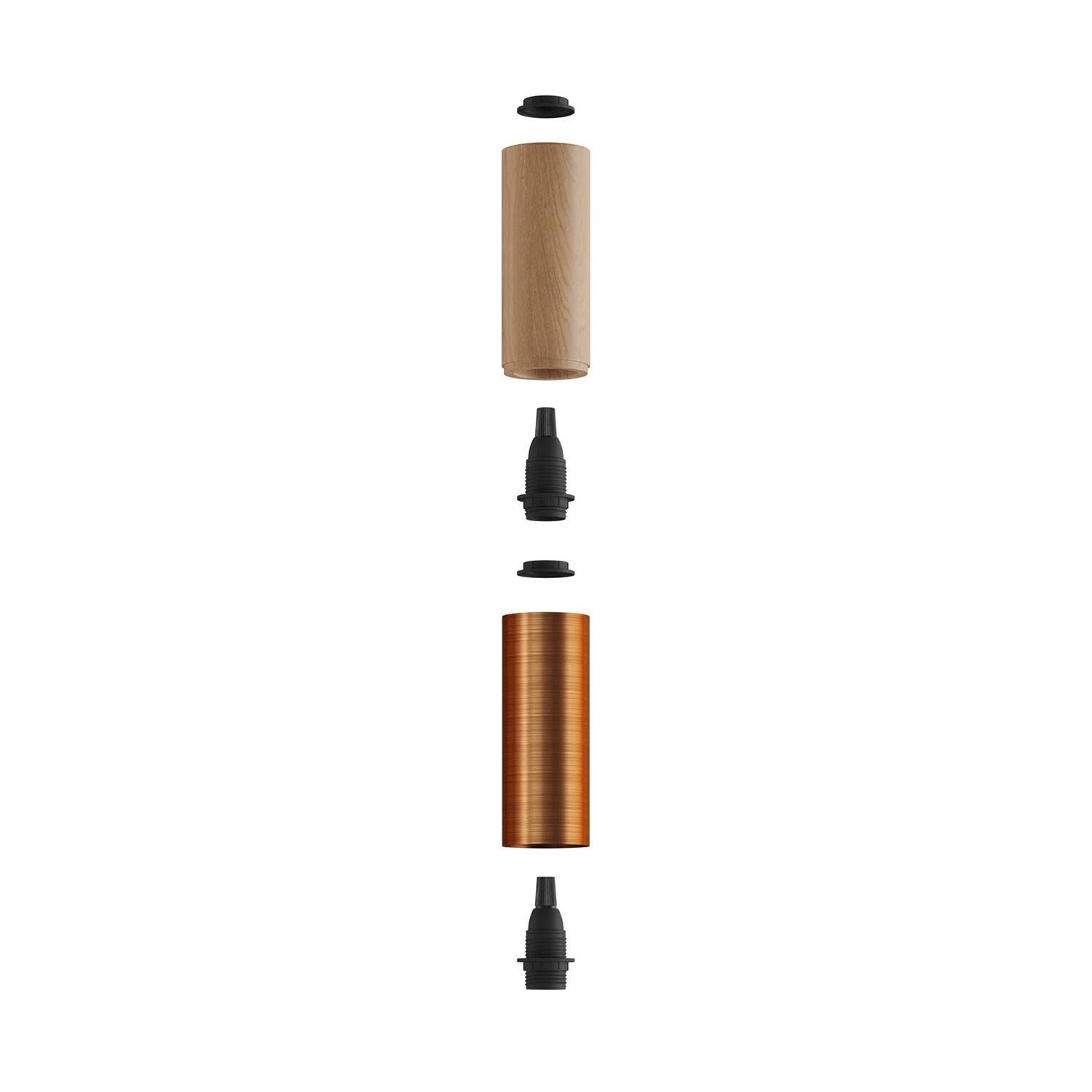 Pantalla en madera y metal Tub E15