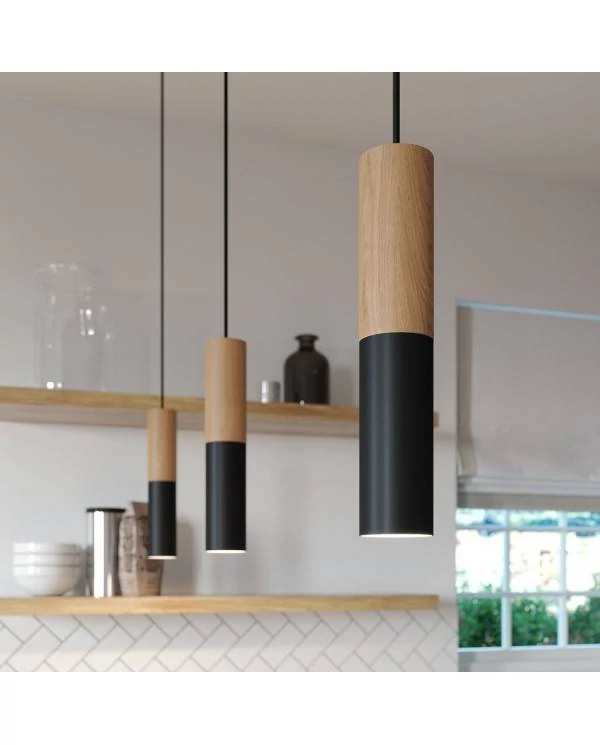 Pantalla en madera y metal Tub E15