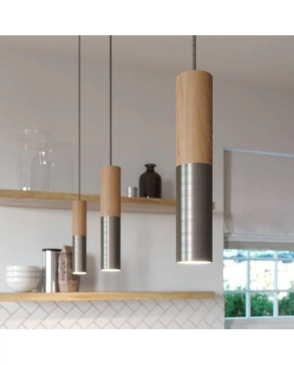 Pantalla en madera y metal Tub E15