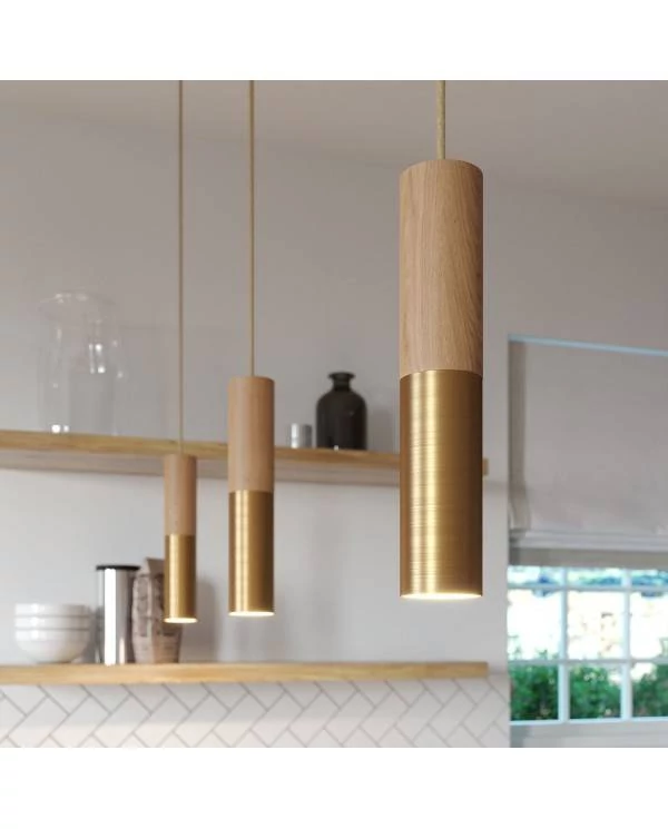 Pantalla en madera y metal Tub E15