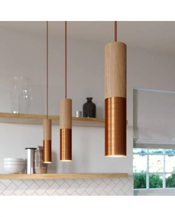 Pantalla en madera y metal Tub E15