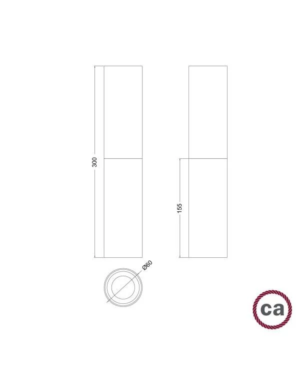 Pantalla en madera y metal Tub E15