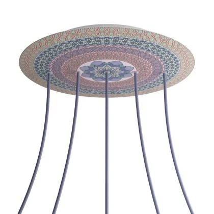 Rosetón XXL Rose-One redondo, diámetro 400 mm con 5 agujeros en linea y 4 agujeros laterales - PROMO