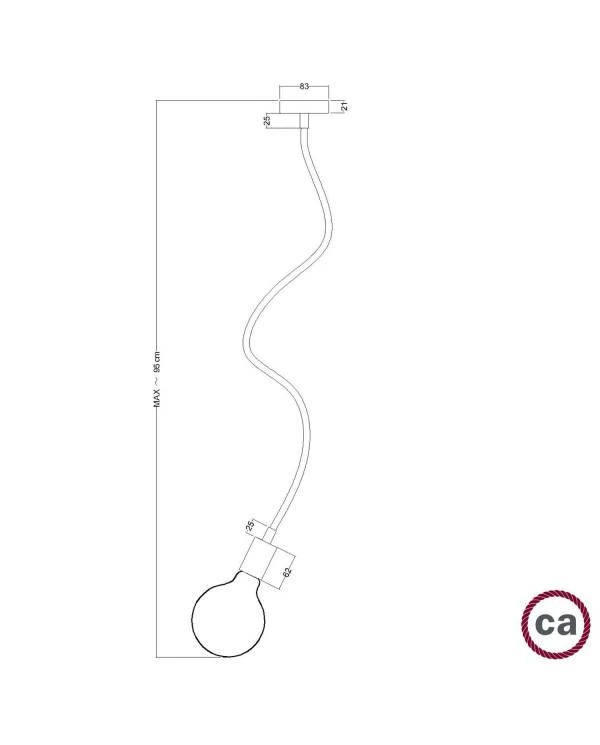 Lámpara de 90 cm de la línea Creative Flex