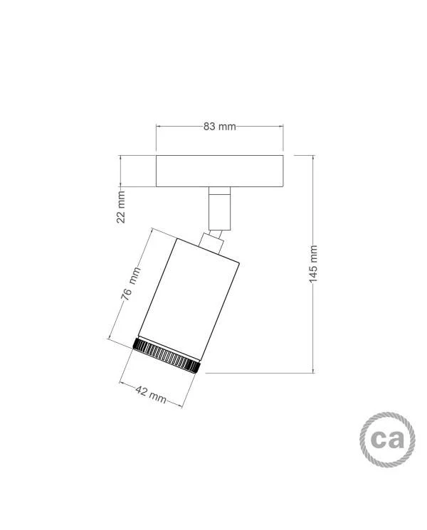 Mini SPOTLIGHT GU1d0 foco de pared o techo ajustable