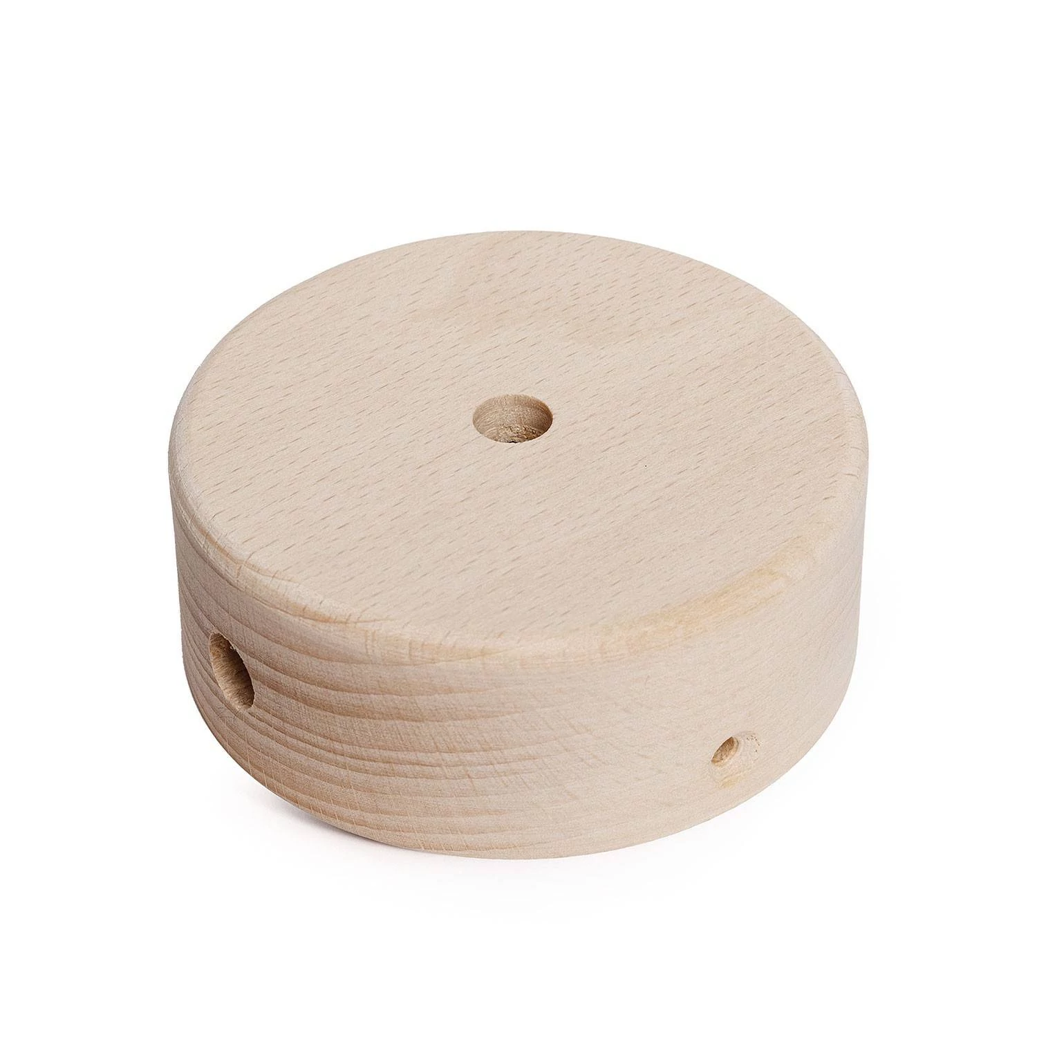 kit mini rosetón de madera con 1 agujero central y 2 laterales