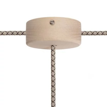 kit mini rosetón de madera con 1 agujero central y 2 laterales
