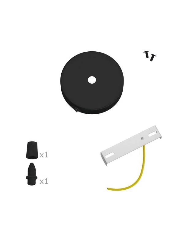 Kit rosetón cilíndrico de metal con interruptor