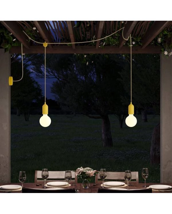 Lámpara de exterior de 2 luces con rosetón - F-Snake