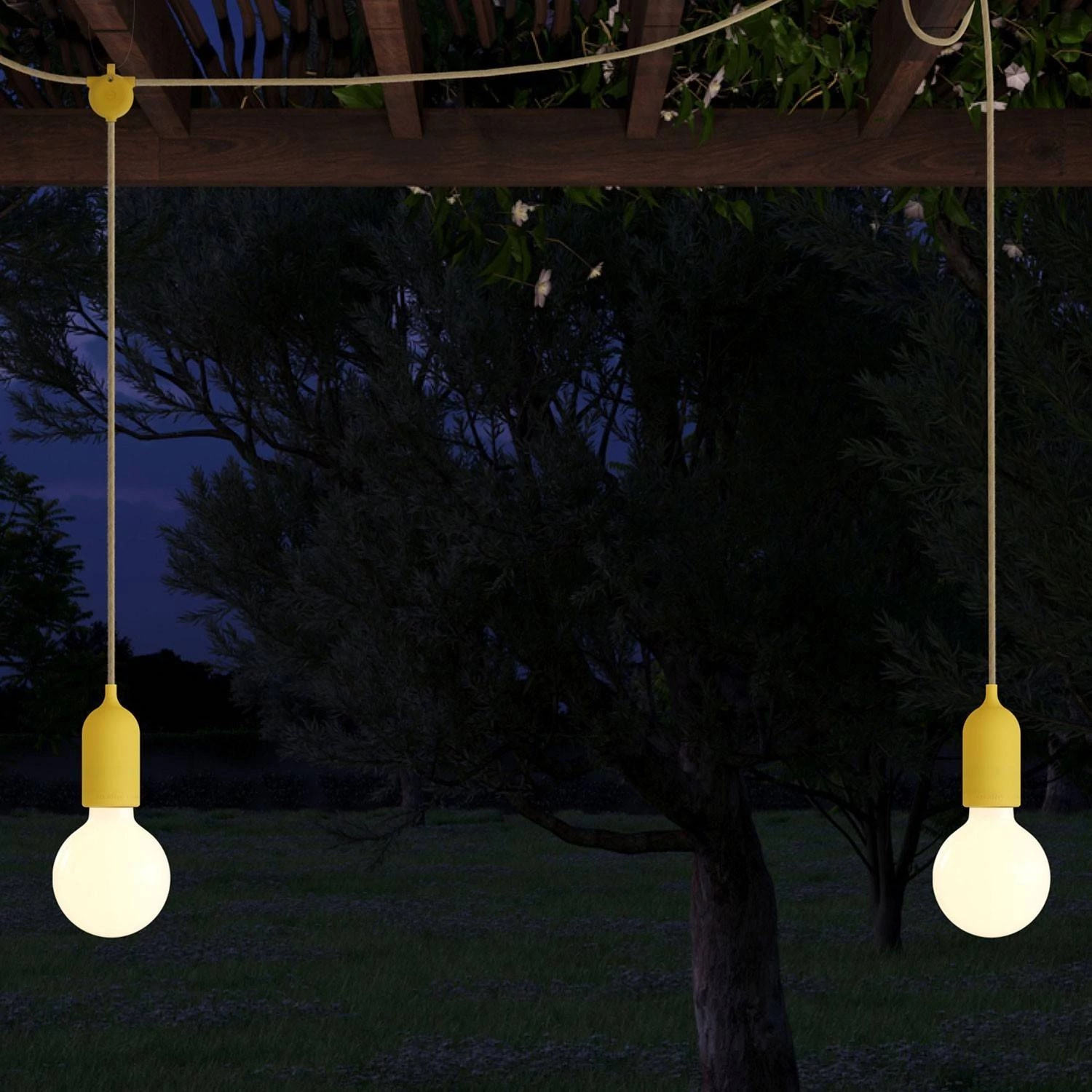 Lámpara de exterior de 2 luces con rosetón - F-Snake