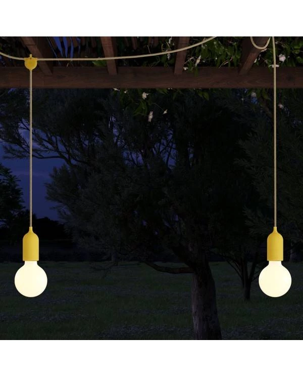 Lámpara de exterior de 2 luces con rosetón - F-Snake