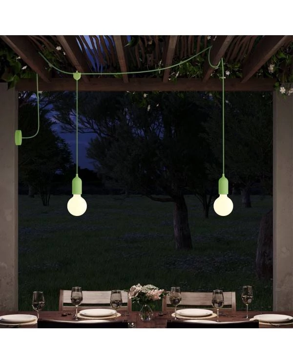 Lámpara de exterior de 2 luces con rosetón - F-Snake