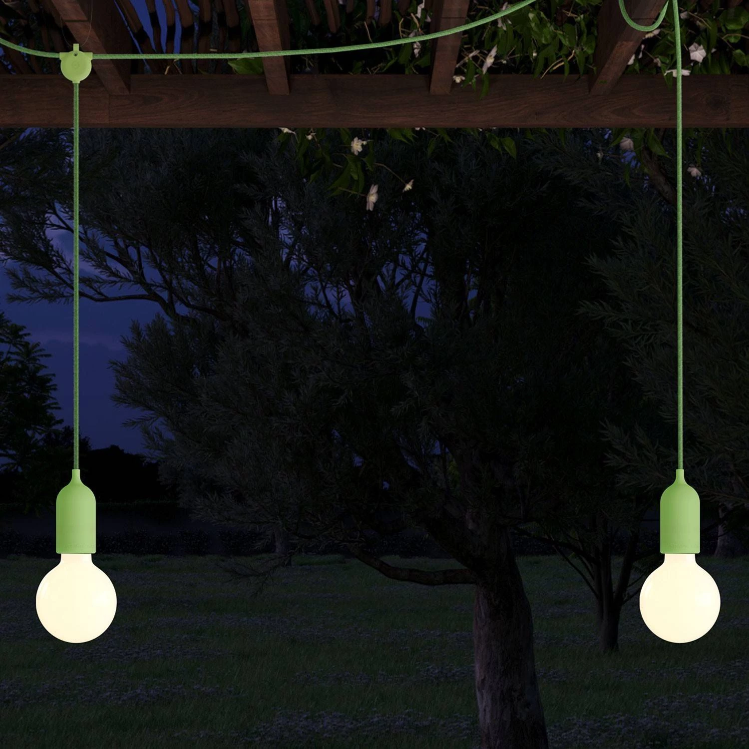 Lámpara de exterior de 2 luces con rosetón - F-Snake