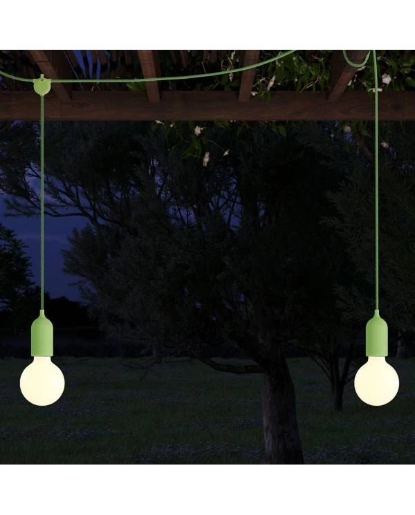 Lámpara de exterior de 2 luces con rosetón - F-Snake