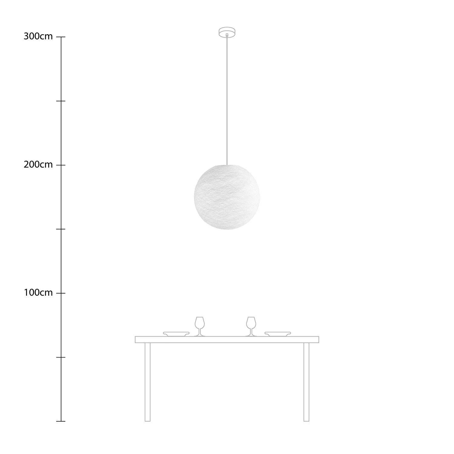 Pantalla Sfera Light en hilo - hecho a mano