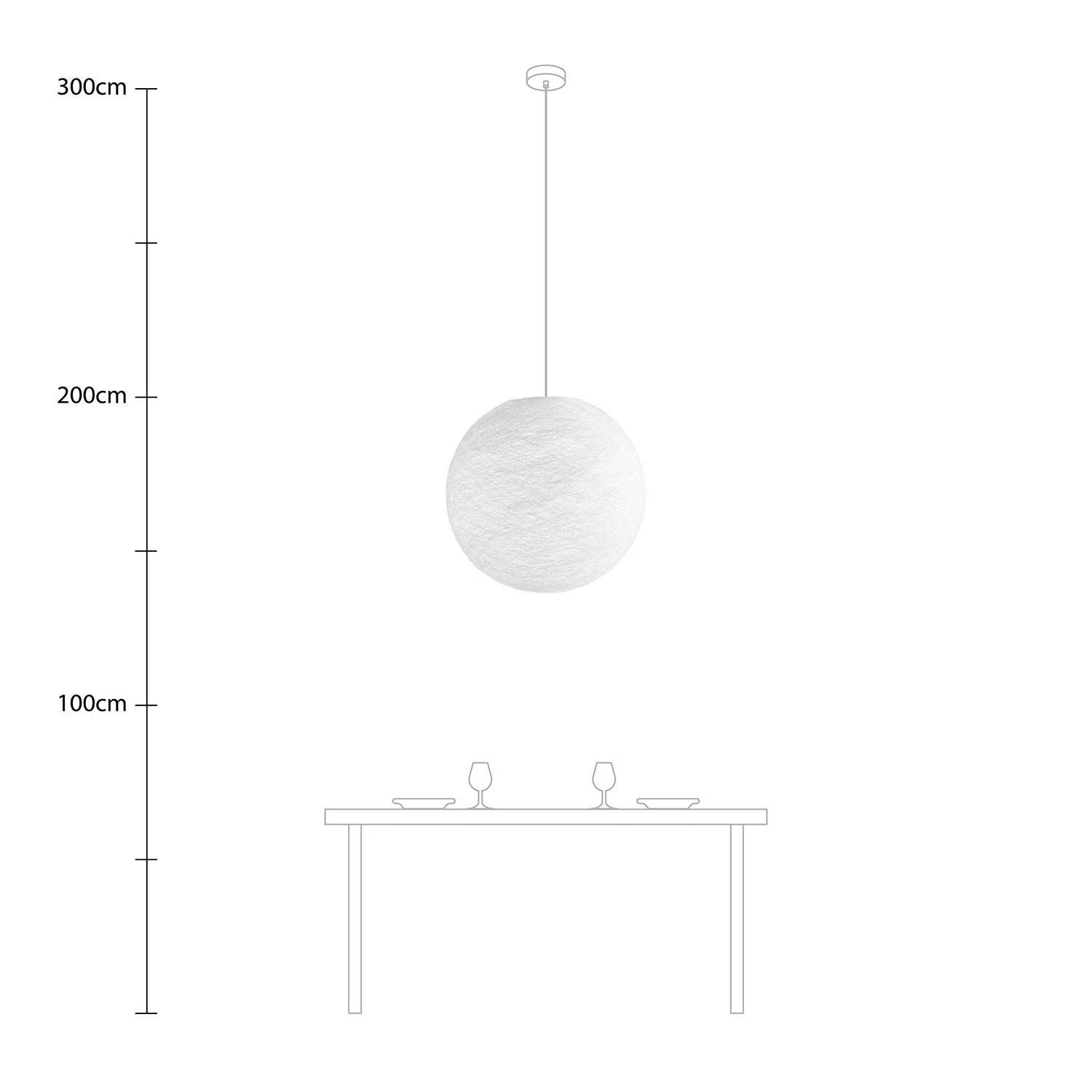 Pantalla Sfera Light en hilo - hecho a mano