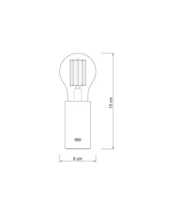 SI! Lámpara de mesa 5V con bombilla A60