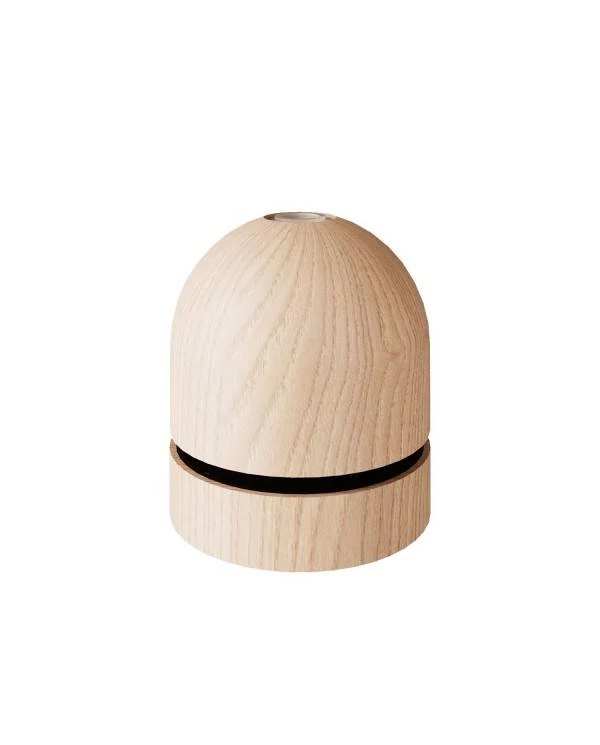 Portalámparas E27 de madera roscado para pantalla