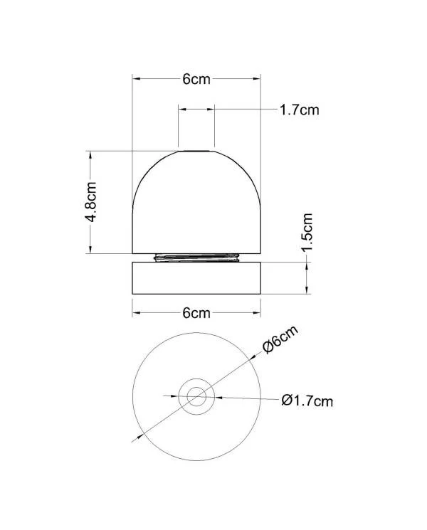 Portalámparas E27 de madera roscado para pantalla