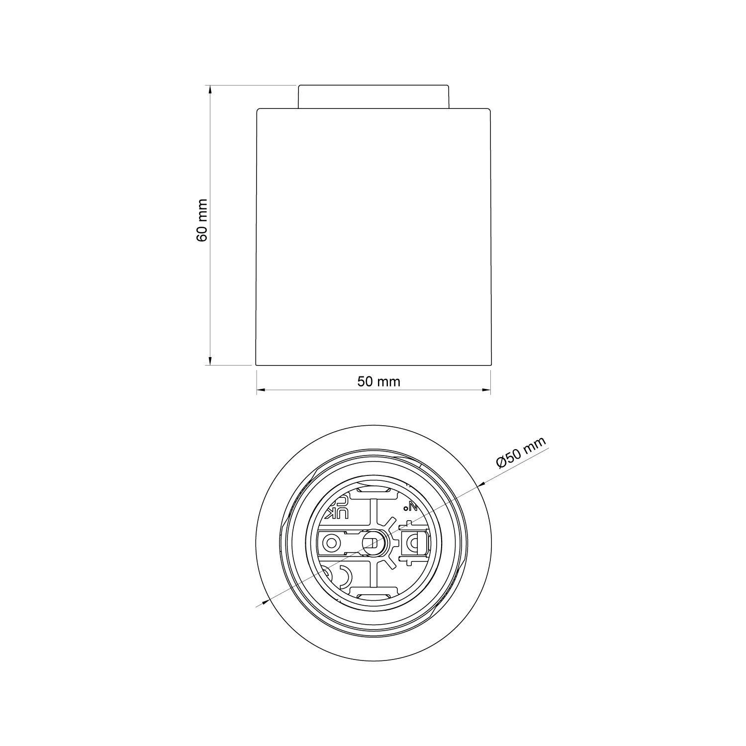 Portalámparas E27 de pared o techo IP44
