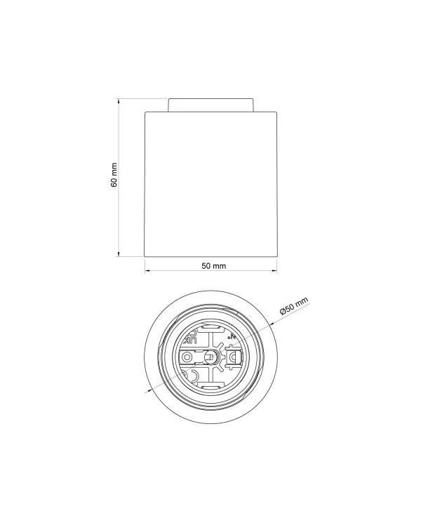 Portalámparas E27 de pared o techo IP44