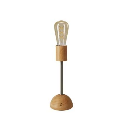 Lámpara portátil y recargable con bombilla Edison dorada