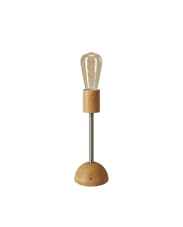 Lámpara portátil y recargable con bombilla Edison dorada