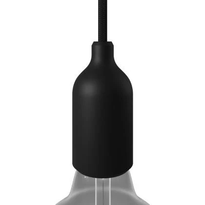 Portalámparas E27 de silicona con cable oculto