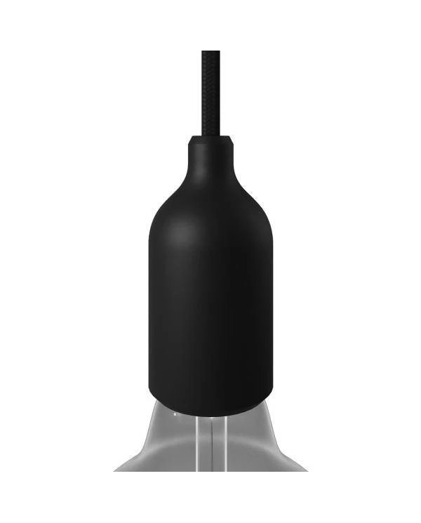 Portalámparas E27 de silicona con cable oculto