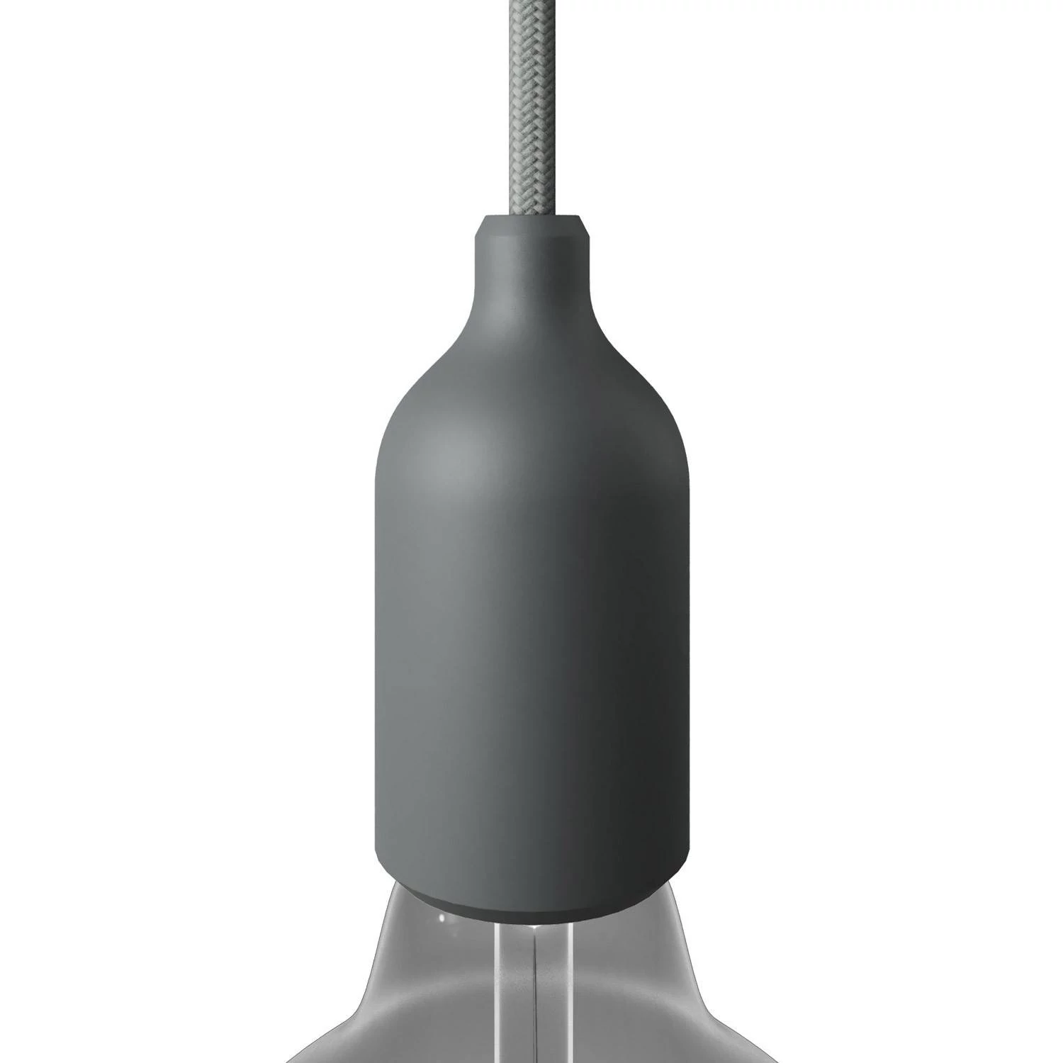 Portalámparas E27 de silicona con cable oculto