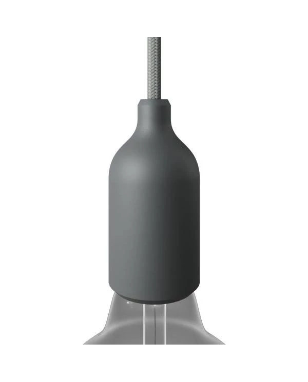 Portalámparas E27 de silicona con cable oculto