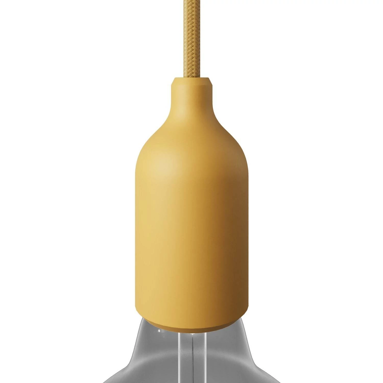Portalámparas E27 de silicona con cable oculto
