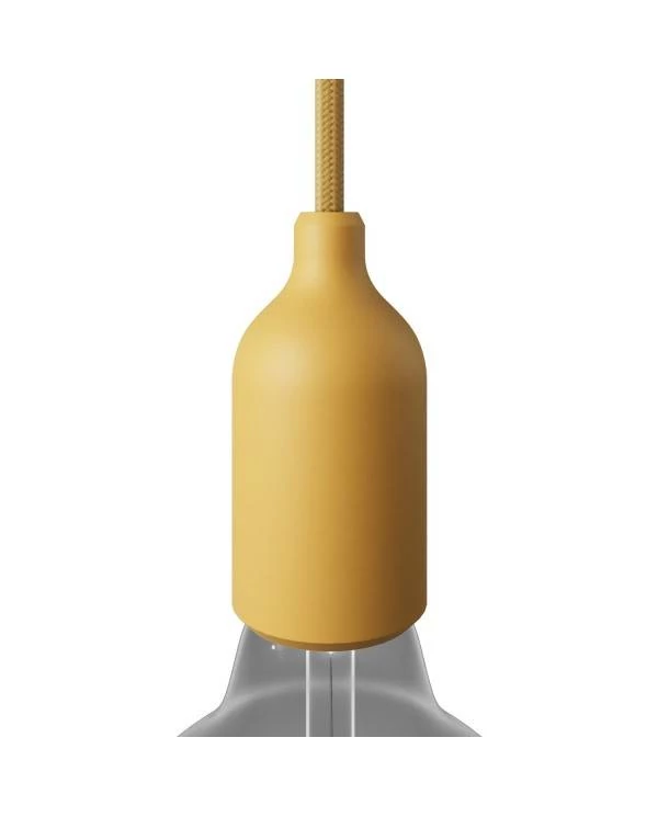 Portalámparas E27 de silicona con cable oculto
