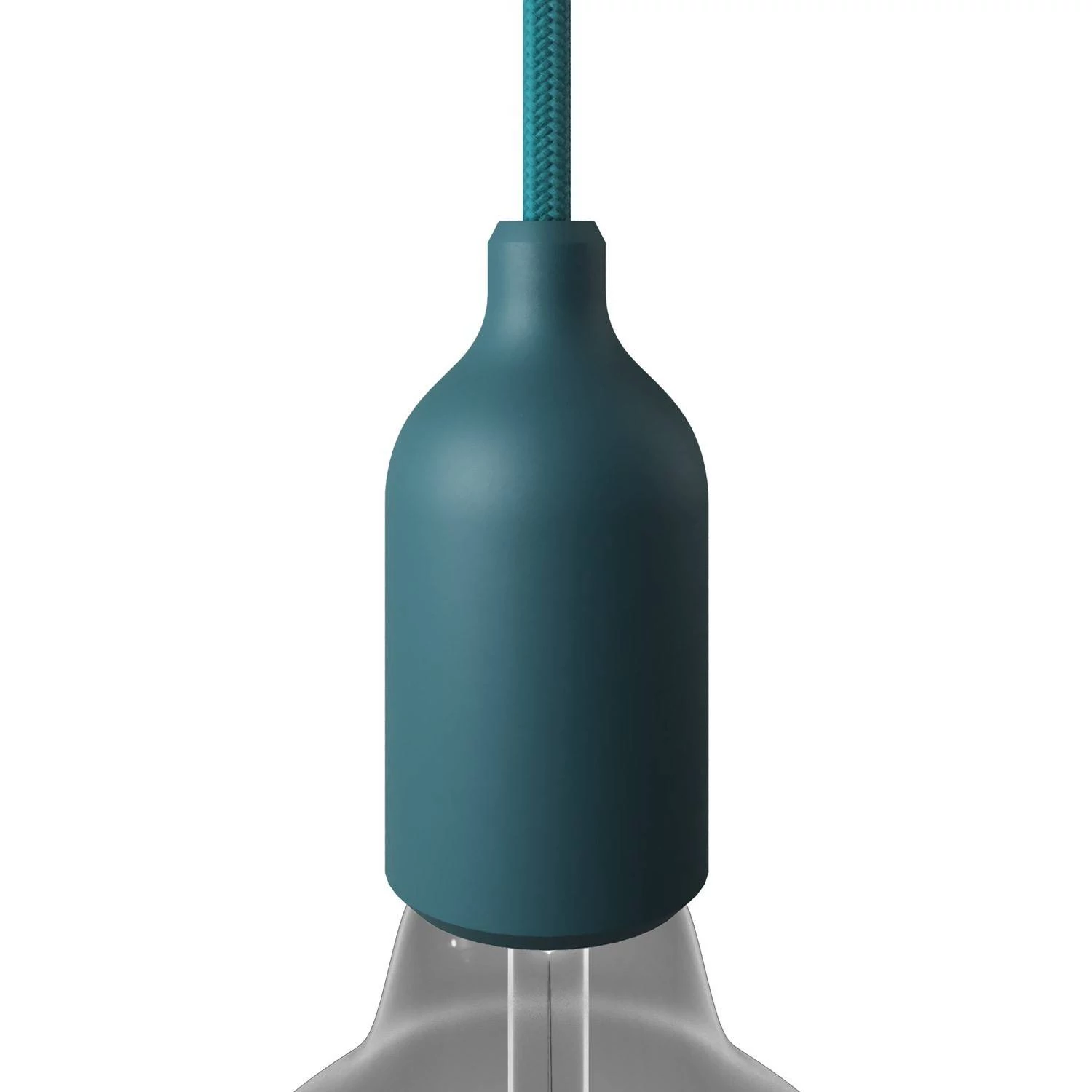 Portalámparas E27 de silicona con cable oculto